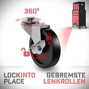 Dulap mobil de scule cu 5 sertare, 615 x 330 x 1085 mm