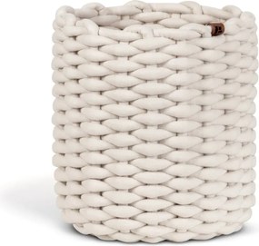 Coș de depozitare din material textil ø 25x25 cm Peach Skin Round M – Bigso