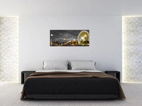 Tablou carusel în amurg (120x50 cm)
