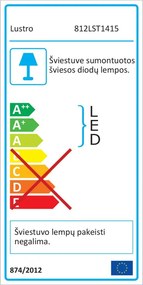 Aplica de Perete din Lemn KN15 (2 Buc.) , Soclu E27, Max. 60W, Culoare Maro / Auriu