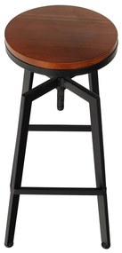 Scaun de bar, negru/ stejar, DINEA