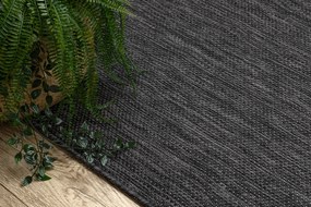 Covor, traversa SISAL SION A5165A Melanj țesute plate negru