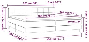 Pat box spring cu saltea, albastru, 200x200 cm, textil Albastru, 200 x 200 cm, Cu blocuri patrate