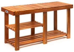Deuba Raft pentru încălțăminte și bancă 2 în 1 salcâm - 87x28x45 cm