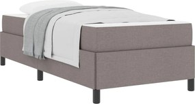 vidaXL Pat cu arcuri Gri taupe 90 x 200 cm țesătură