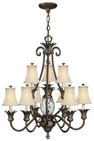 Lustră pe lanț Hinkley HK-PLANT10-PZ PLANTATION 10xE14/40W/230V bronz