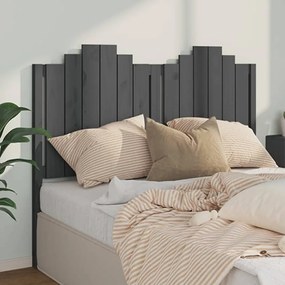 Tablie de pat, gri, 141x4x110 cm, lemn masiv de pin 1, Gri, 141 x 4 x 110 cm