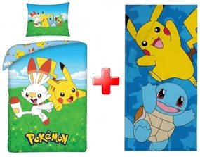 Pokémon Set de lenjerie de pat și prosop Field