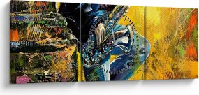Tablou - Saxafonist (cu ceas) (90x30 cm)