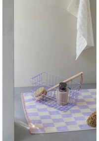 Covoraș de baie galben deschis/mov din bumbac organic 50x80 cm Retro – Mette Ditmer Denmark