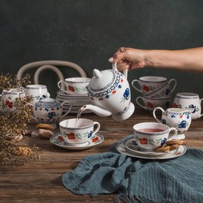 Set servire ceai sau cafea, 12 piese, 6 persoane, Kalina