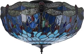 Endon 111899 - Plafonieră Tiffany DRAGONFLY 3xE27/10W/230V, diam. 50 cm