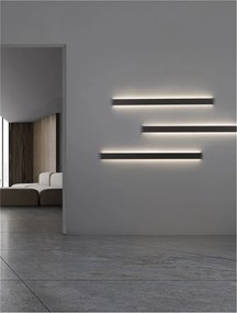 Aplica LED pentru baie cu protectie IP44 SELINE negru L-120cm