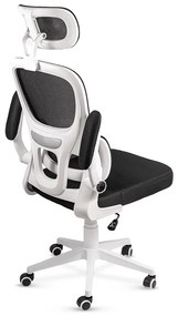 Scaun ergonomic din mesh cu suport lombar si brate rabatabile OFF 432 negru