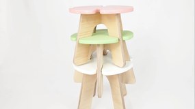 Taburet pentru copii LEAF Green