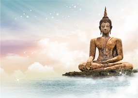 Tablou - Buddha care supraveghează pământul (70x50 cm)