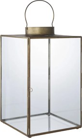 Lanternă decorativă Mohali, metal/vidră, cupru antic