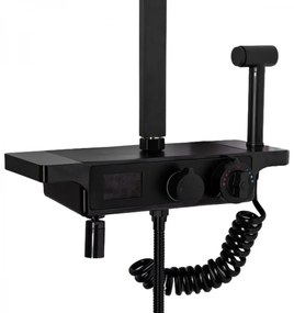 Coloană de Duș cu Afisaj MCD Inox Negru Model SJG/001 – Tehnologie Avansată și Design Elegant pentru Baia Modernă