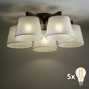 BRILAGI - Lustru LED aplicat LATTE 5xE27/15W/230V pin/alb