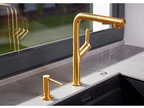 Dozator încastrat de săpun KFA Armatura 990-100-31 DUERO oțel inoxidabil/auriu