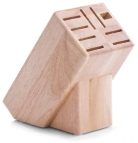 Suport cutite Rubber, lemn arbore de cauciuc, 12.5x22x25 cm