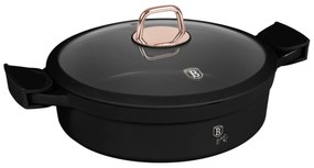 Cratita cu capac si manere de silicon detasabile 28 4,2L cm Black Rose Berlinger Haus BH 1455, antiaderent