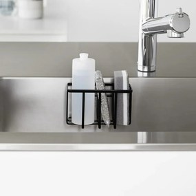 Suport pentru accesorii de spălat negru autoadeziv din metal Film Hook – YAMAZAKI