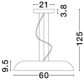 Lustra LED suspendata stil modern FELICIA negru 60cm