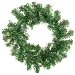 Coronita de Craciun cu frunze 35 cm verde