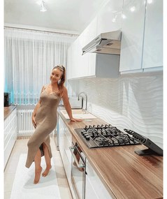 Zondo Dulap de bucătărie pentru frigider încorporat D60ZL Aurellia (alb + alb lucios) (D). 1015757