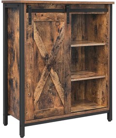 Bufeta, Dulap de bucatarie rustic cu usi glisante 70 x 30 x 80 cm