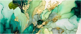 Tablou - Abstractizare verde (120x50 cm)