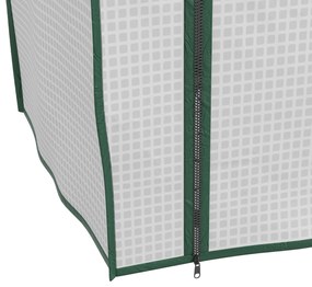 Outsunny Mini Seră pe 3 Nivele cu Acoperiș PE Întărit, Seră Portabilă cu Ușă Rulantă și Rafturi din Sârmă, 59x39x127 cm, Alb | Aosom Romania