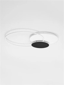 Lustra LED aplicata stil modern RUBIC alb negru