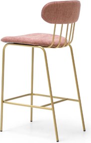 Scaun lemn masiv de Bar Miki Cadru Metalic Sudat Șezut și Spătar Tapițate Design Elegant Personalizabil
