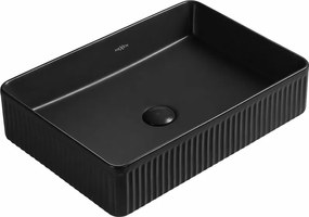 Mexen Grovo chiuvetă de blat canelată 51 x 37 cm, negru mat - 22305185