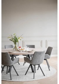 Scaune de dining gri rotative 2 buc. Norwell - Rowico