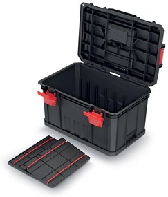 Cutie pentru scule C, 2 compartimente, negru