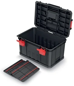 Cutie pentru scule C, 2 compartimente, negru