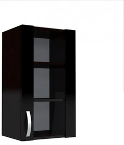 Corp superior 40 vitrina cu 1 usa Zebra negru