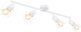 Plafoniera cu 4 spoturi design industrial XARA I alb