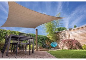 COPERTINA PATRATA TIP UMBRAR, 3X3 M, POLIETILENA, 4 PUNCTE PRINDERE, CONTINE SFOARA 4X3.5 M, NISIPIU