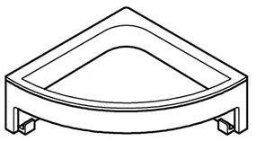 GROHE 411062430 - Poliță de colț pentru duș ESSENTIALS 250 × 250 mm, neagră