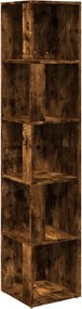 vidaXL Dulap colțar, stejar fumuriu, 33x33x164,5 cm, lemn prelucrat