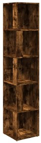816026 vidaXL Dulap colțar, stejar fumuriu, 33x33x164,5 cm, lemn prelucrat