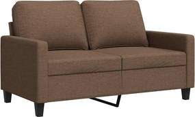 vidaXL Canapea cu 2 locuri, maro, 120 cm, material textil