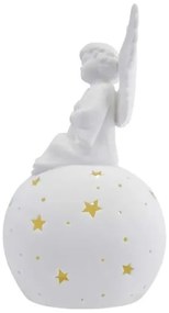 Decorațiune de Crăciun LED, înger ceramic, 0,4 W, 2x AA