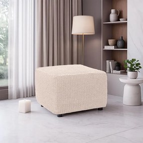 Huse super elastice RUBINIA smântânii taburet (40 - 60 cm)