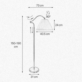 Lampadar elegant design italian Adjustable