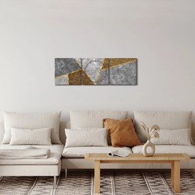 Tablou - Imitarea materialelor (cu ceas) (90x30 cm)